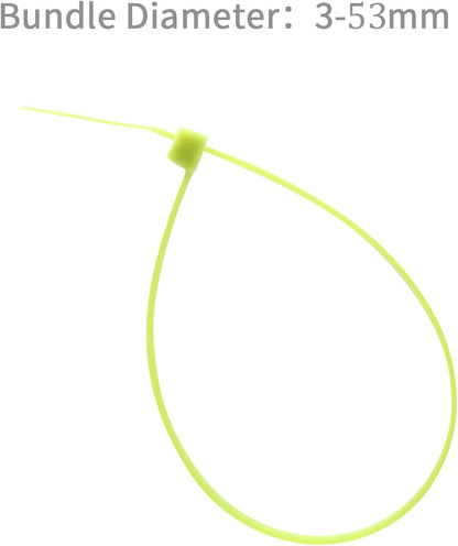 XINGO 100PCS Cable Zip Ties Heavy Duty, Premium Nylon Plastic Wire Ties with 50 Pounds Tensile Strength, Self-Locking Black Nylon Zip Ties for Indoor and Outdoor (8 inch, Apple Green)
