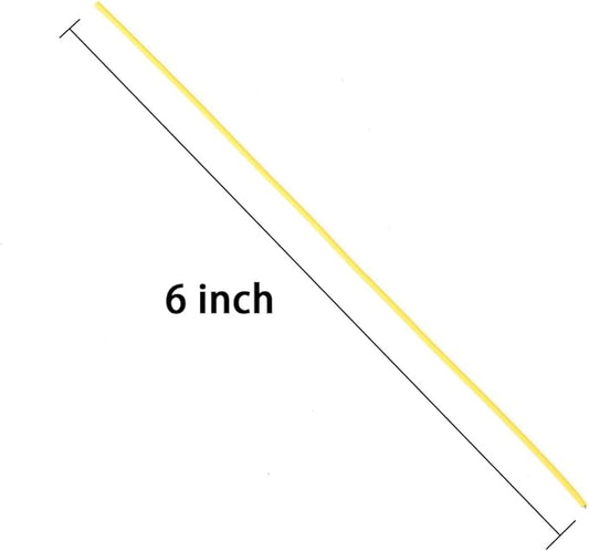 Tangyinrd 200 Pcs 6 inch Garden Twist Tie, Round Plastic Twist Ties for Plants, Vines and Wrapping Cords or Christmas Tree Gardening Plants Growth and Care, Office Home Cable Organization (Yellow)