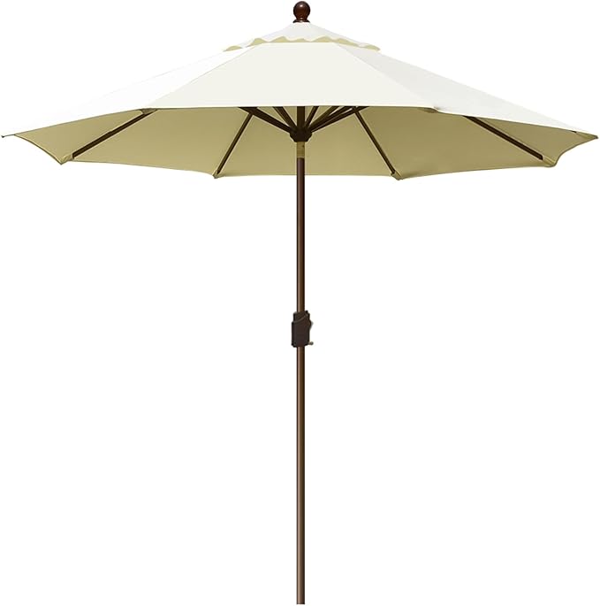 EliteShade USA 10-Year-Non-Fading 9Ft Market Umbrella Patio Umbrella Outdoor Table Umbrella with Ventilation, Natural