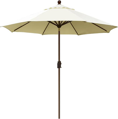 EliteShade USA 10-Year-Non-Fading 9Ft Market Umbrella Patio Umbrella Outdoor Table Umbrella with Ventilation, Natural