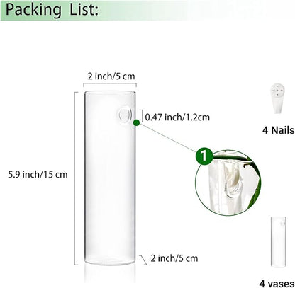 Propagation Station, Plants Terrarium, Plants Lover Gifts for Women,Plant Cutting Holder Home décor,Gifts for Women,House Warming New Home-4 Cylinder Shape