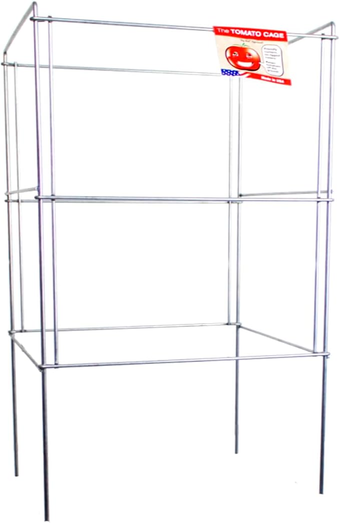 Cedar Ridge Square Foldable Flower Support Cage – Heavy-Duty Plant Support for Peonies, Mums & Pepper Plants – Ideal for Flower Beds & Garden Borders. Made in USA (13x24) – 3-Pack