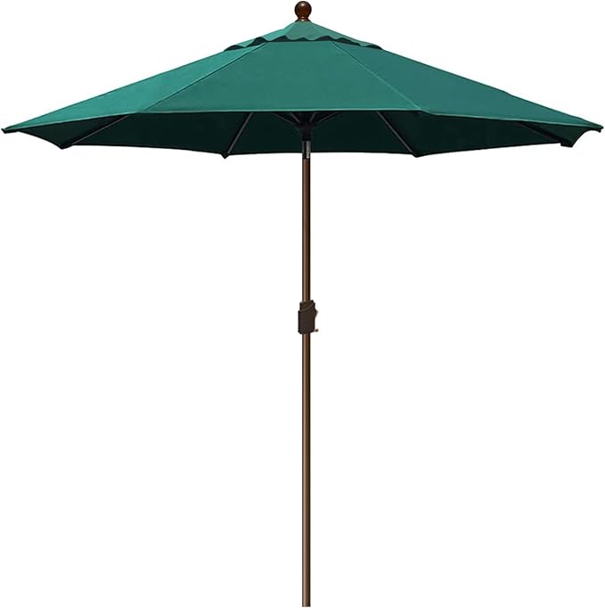 EliteShade USA 10-Year-Non-Fading 9Ft Market Umbrella Patio Umbrella Outdoor Table Umbrella with Ventilation, Forest Green