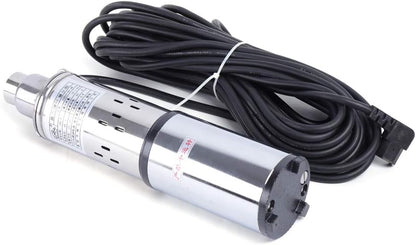 Deep Well Submersible Pump DC 48V 280W Electric Solar Powered Water Pump, 4.2 GPM Flow, 197ft Lift, Farm Ranch Irrigation Submersible Bore Hole Deep Well Pump