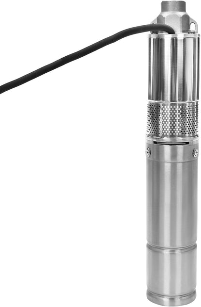 DC 24V 210W Deep Well Submersible Pump,3" Solar Pump w/MPPT Controller,Bore Deep Well Water Pump & Control Box for Industrial,Irrigation & Home Use