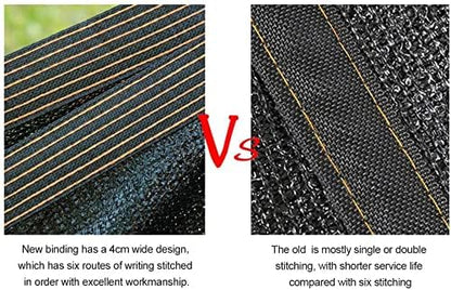 winemana 70% Black Shade Cloth, 12 x 6 FT Durable Mesh Tarp with Grommets, Resistant Garden Sun Shade Netting with Taped Edge for Plant Cover, Greenhouse, Patio, Tomatoes, Chicken Coop, Barn Kennel