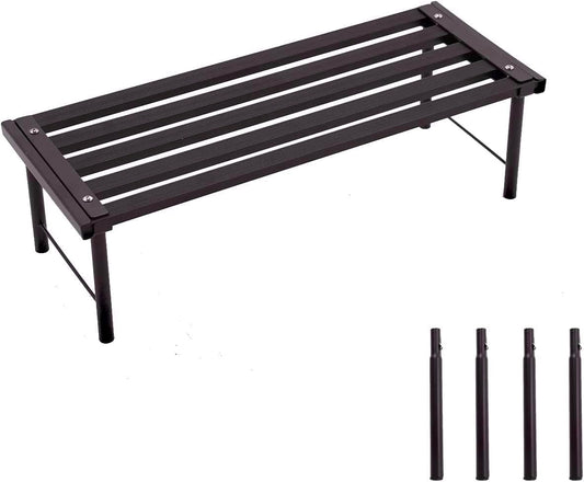 Metal Plant Stand, Rust-proof Aluminum Flower Pot Stand, Plants Display Stands Decoration Racks for Living Room Balconies and Gardens (60 Ebony)