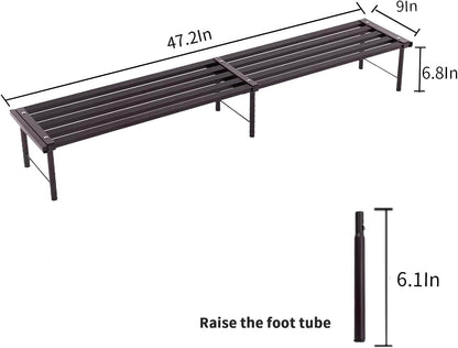 Metal Plant Stand, Rust-proof Aluminum Flower Pot Stand, Plants Display Stands Decoration Racks for Living Room Balconies and Gardens (120 Ebony)