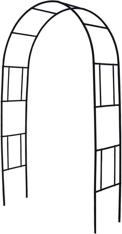 Metal Pergola Arbor Trellis, 7 Feet High x 4 Feet Wide, Garden Arch for Various Climbing Plant Wedding Garden Lawn Backyard Arch Bridal Party Decoration Arbor