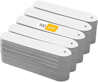 500 Pcs Plant Tags Waterproof 4 x 0.8 Inch, Plant Labels Garden Nursery Labels Plastic Pot Labels White,Box of 500