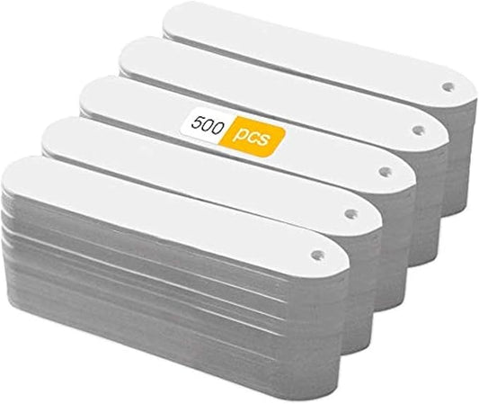 500 Pcs Plant Tags Waterproof 4 x 0.8 Inch, Plant Labels Garden Nursery Labels Plastic Pot Labels White,Box of 500