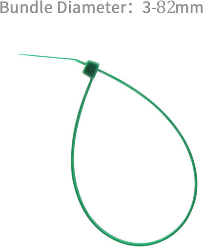 XINGO 1000 PCS Green Zip Ties 12 Inch, 60 LBS Tensile Strength, Self-Locking Nylon Plastic Nylon PA66 Wire Ties for Indoor and Outdoor Use