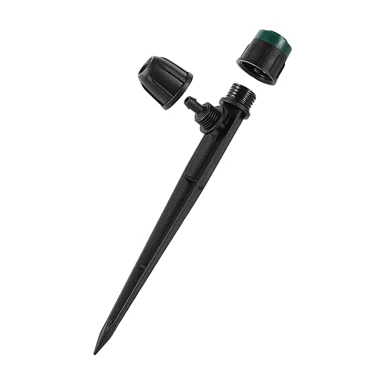 40Pcs Drip Irrigation Emitters Sprayers for 1/4" Tubing, Adjustable 360 Degree Water Flow Sprayers on 5.5" Arrow Stake for Garden Irrigation Watering System