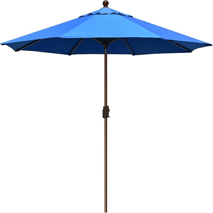 EliteShade USA 10-Year-Non-Fading 9Ft Market Umbrella Patio Umbrella Outdoor Table Umbrella with Ventilation,Royal Blue