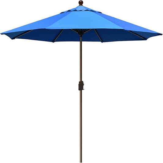 EliteShade USA 10-Year-Non-Fading 9Ft Market Umbrella Patio Umbrella Outdoor Table Umbrella with Ventilation,Royal Blue