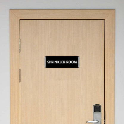 Signs ByLITA Standard Sprinkler Room Sign (Brushed Silver) - Large 2 Pack