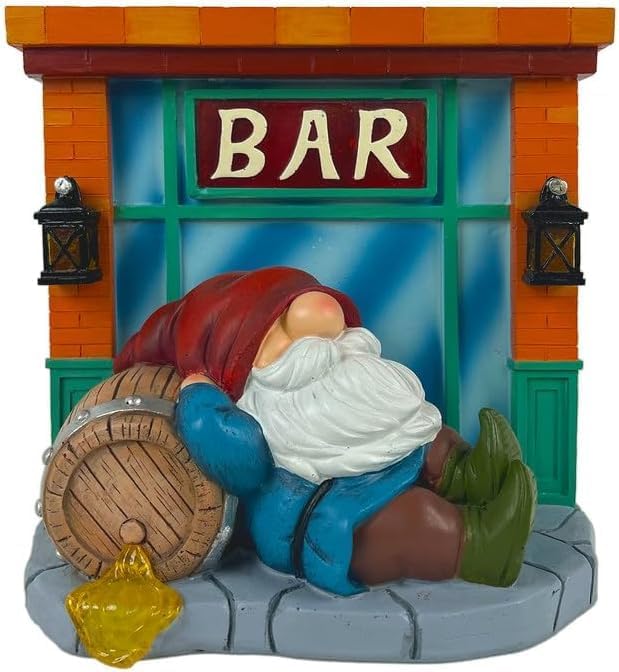 WINTS Garden Gnomes Solar Lights,Solar Gnomes Outdoor,Funny Garden Gnomes Decoration for Lawn,Balcony,Yard,Patio Gnome for Mom,Men