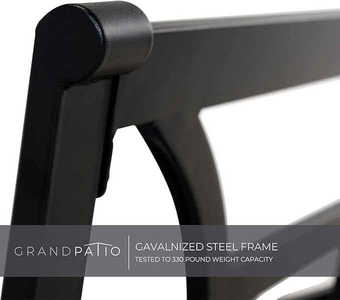 Grand patio Outdoor Patio Seating Chair, Motion Chair, Stationary Rocker Shake of 5-10°, Conversation Patio Chair Set of 2,Peacock Blue