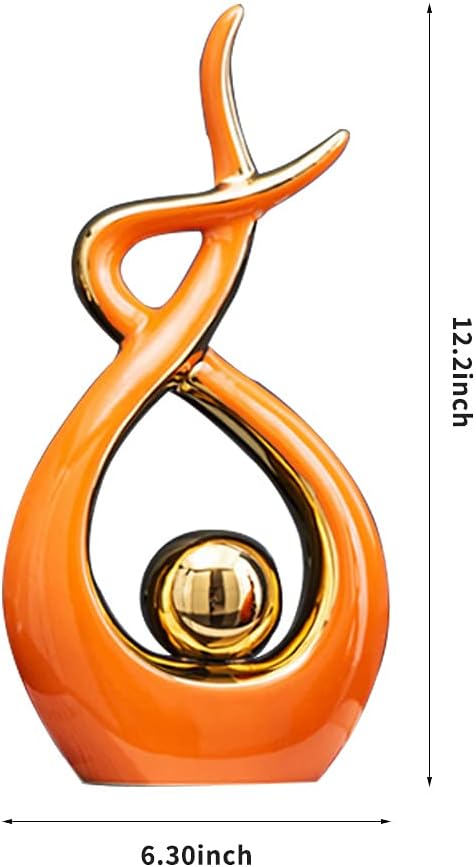 Norrclp Home Decor Modern Abstract Art Ceramic Statue Table Decorations for Dining Room Living Room Office Centerpiece