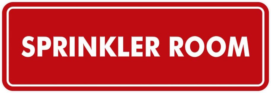 Signs ByLITA Standard Sprinkler Room Sign (Red) - Medium
