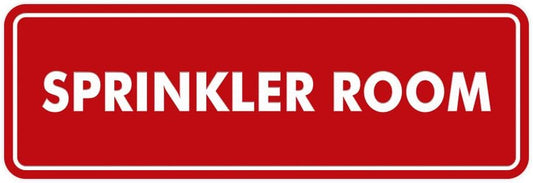 Signs ByLITA Standard Sprinkler Room Sign (Red) - Medium