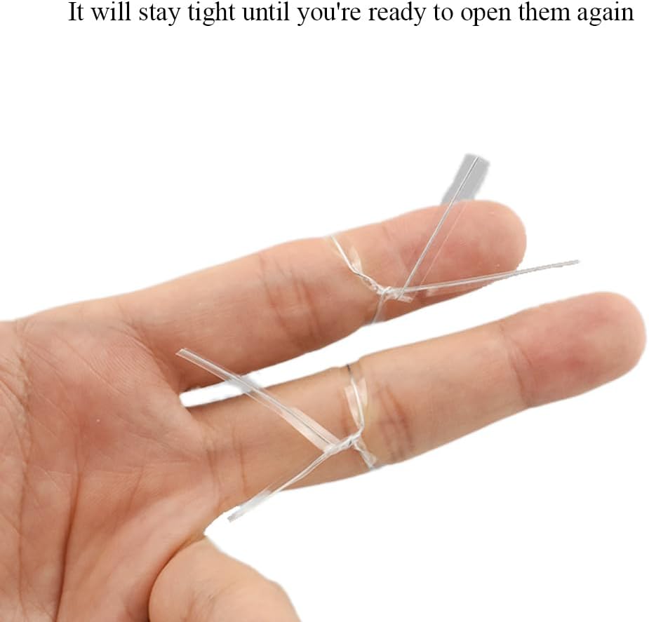 HAHIYO 300Pcs 5inches Cear Metal Twist Ties Bread Candy Coffee Bag Ties Plant Garden Twist Ties for Cellophane Treat Bags Gift Wraping Bags Plastic Bags Halloween Party Cake Present Art Crafts