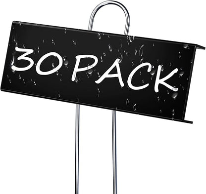 30 Pack Metal Plant Labels for Outdoor Garden Waterproof Plant Markers, Labels Garden Markers for Seedlings Herbs Vegetable Greenhouse Gifts with Pen - Black