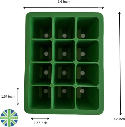 Cotswold Homeware Silicone Seed Starter Tray | 2 X 12 Cell Reusable Seed Starting Tray | for Vegetable, Flower & Herb Seeds | Indoor Grow Kit to Plant Seedlings | Stainless Steel Bulb Planter