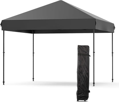 Canopy Tent, 10X10 FT Pop Up Canopy Outdoor Instant Tent with Carrying Bag, Portable Gazebo Shelter for Patio Deck Garden and Beach, Easy Outdoor Sun Shade for Events, Parties, Camping