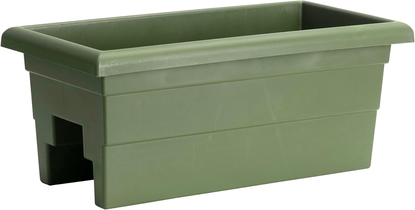 Root & Vessel Countryside Rail Planter, Sage, 24"