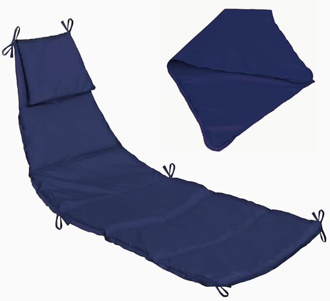 Outdoor Swing Chaise Lounge Replacement Cushion and Canopy,for Patio Furniture Hanging Hammock Chair Pad, Sun Resistant Breathable Waterproof