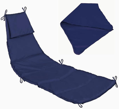 Outdoor Swing Chaise Lounge Replacement Cushion and Canopy,for Patio Furniture Hanging Hammock Chair Pad, Sun Resistant Breathable Waterproof