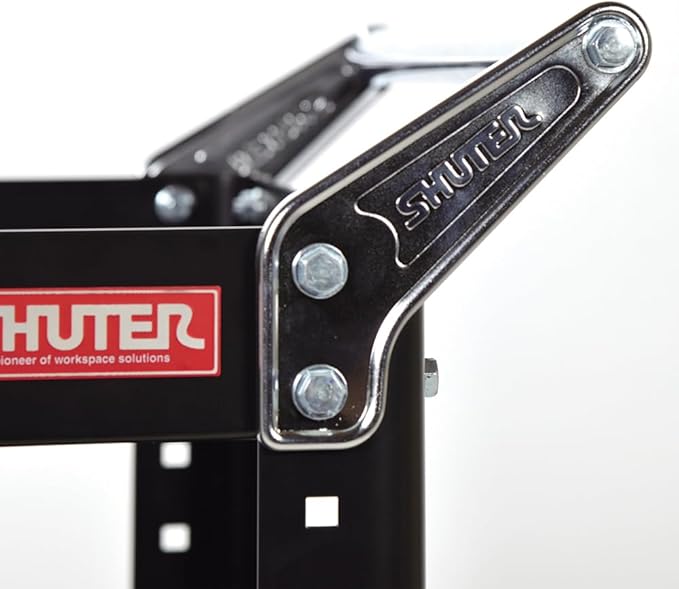 SHUTER Heavy-Duty Tool Cart with Wheels, 3-Tier Rolling Tool Wagon with Handle and Tool Holder, 440 lb Capacity – CT-1, Black