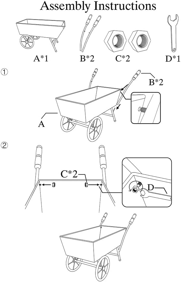 15 Inch Farmhouse Small Flower Cart with Wooden Handles Metal Wagon Planters for Outdoor Plants Decorative Wheelbarrow Plant Cart for Patio Garden Balcony White