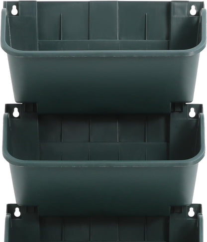 Self Watering Wall Planter with 18 Pots, Wall Planters for Indoor Plants, Vertical Garden Planter, Wall Mounted Plastic Plant Grow Pots for Fruits Vegetables Flowers Herbs (Green)