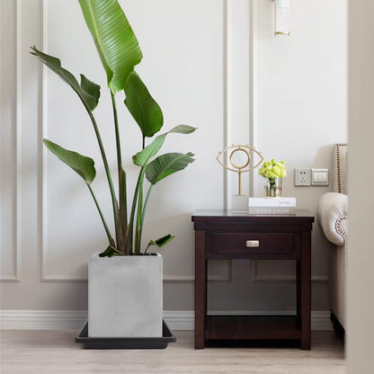 Square Plant Saucer 8 Inch 4 Pack 6 10 12 14 16 18 20 inch, Saucers for Potted Plants and Water Catcher Tray, Plant Drip Trays and Flower Pot Saucers, Plant Saucers for Indoors and Outdoors