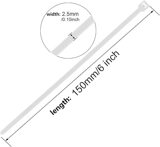 6 Inch Brown Zip Tie 1000 PCS, 18 Lbs - Small to Medium Zip Tie, Nylon PA66 UV Resistant Cable Tie for Indoor and Outdoor Use - Ideal for bundling and securing objects