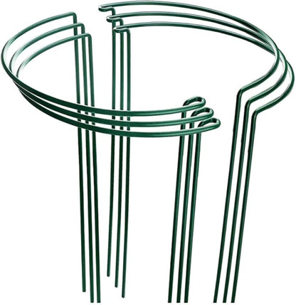 6 Pack Large 60cm Tall Bow Plant Support Stakes, Strong Metal Garden Supports Half Round Flower Hoops