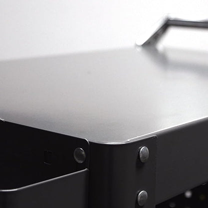 SHUTER Heavy-Duty Tool Cart with Wheels, 3-Tier Rolling Tool Wagon with Handle and Tool Holder, 440 lb Capacity – CT-1, Black