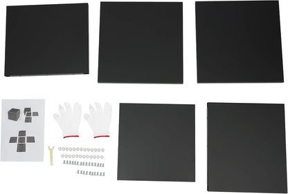 16" L x16 W x16 H Metal Flower Boxes Planter Boxes Outdoor Raised Garden Bed Indoor Outdoor Planting Bed Black Square Planter Box for Patios Lawn Yard Decor Storage