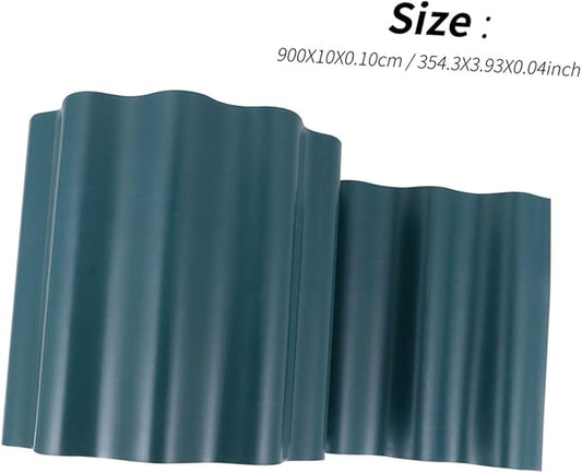 2 Rolls Flexible Plastic Garden Fence Lawn Edging Borders for Flower Beds Lightweight Landscape Border Kit with Curved and Straight Installation Pastoral Garden Decoration
