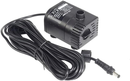 Solar Water Pump with Backup Battery and Fountain Lights for Birdbath, Fountain, Small Pond, Garden Decoration (Battery and Lights Included)