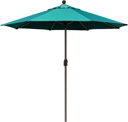 EliteShade USA 10-Year-Non-Fading 10Ft Market Umbrella Patio Umbrella Outdoor Table Umbrella with Ventilation, Teal
