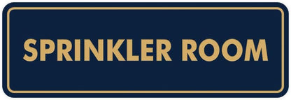 Signs ByLITA Standard Sprinkler Room Sign (Navy Blue/Gold) - Large