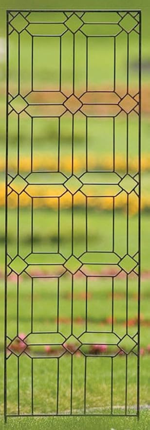 H Potter Garden Trellis for Climbing Plants Metal Outdoor Wall Decor or Flowers Roses Vine Ivy Clematis Large