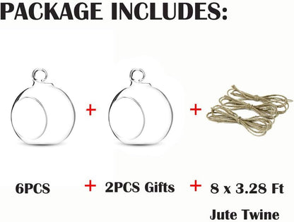 Pcs of 8 Hanging Glass Terrarium Air Plant Candle Holders Home Wedding Party Centerpieces Decor Indoor Outdoor Air Plant Terrariums