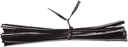 1000 Pcs Black Foil Twist Ties - Metallic Twist Ties 5 inch