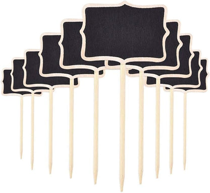 XIAN 10pcs Plant Labels, Garden Markers for Plants Outdoor, Waterproof, Reusable, Wooden, T-Shape