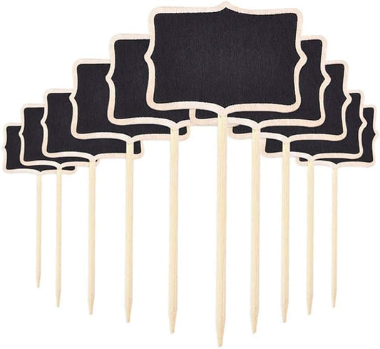 XIAN 10pcs Plant Labels, Garden Markers for Plants Outdoor, Waterproof, Reusable, Wooden, T-Shape