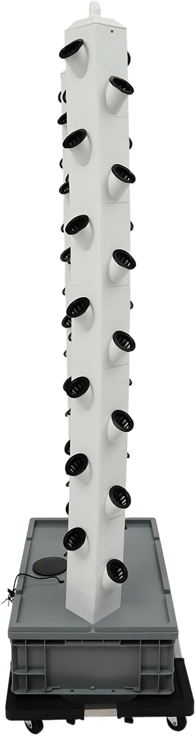 Hydroponic Growing Tower System Kit, 56-Plant Vertical Hydroponics Garden Tower with LED Grow Light, for Outdoor Indoor Herbs Fruits Vegetables Smart Garden Planter Kit